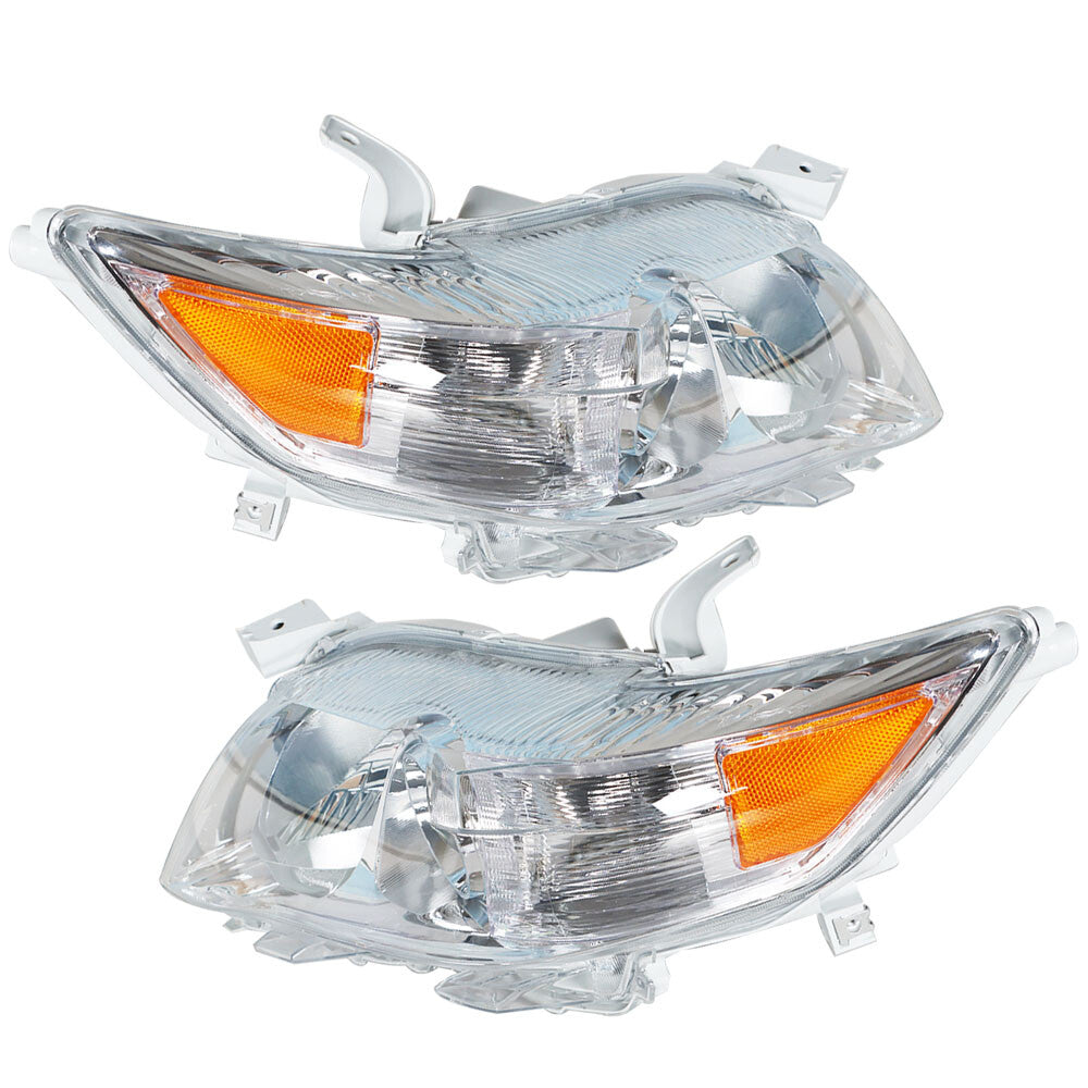 Chrome Halogen Headlight Pair for 2010-2011 Toyota Camry 81150-06520 81110-06520