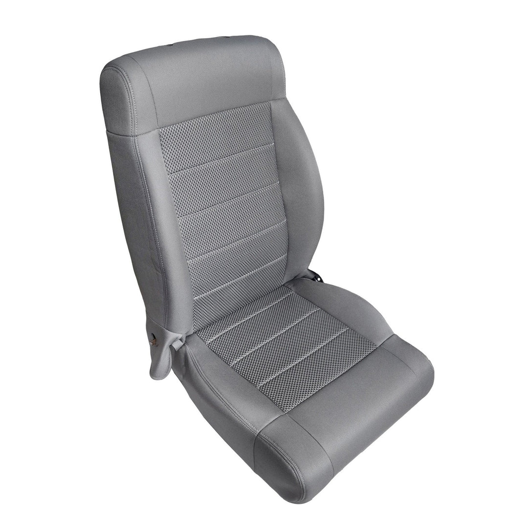 Gray Cloth Front Seat Cover Set with Bottom Foam for 2007-2010 Jeep Wrangler