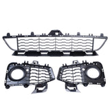 Front Lower Bumper Grille Set Black for 2014-2020 BMW 4 Series F32 F33 F36 M Sport