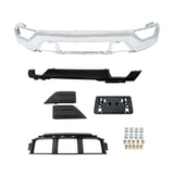 Chrome Black Front Bumper Assembly 6 pc Kit for 2021-2023 Ford F-150 ML34-17757-F