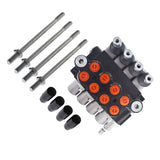 4 Spool Hydraulic Monoblock Control Valve Double Acting 11 GPM SAE Ports