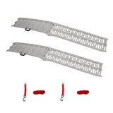 7.5 ft Aluminum Arched Folding Loading Ramp Pair for Motorcycles ATVs and Mowers
