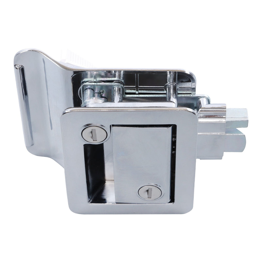 RV Entry Door Lock Handle and Latch with 4 Keys for 2.75 x 3.75 Inch Cutouts