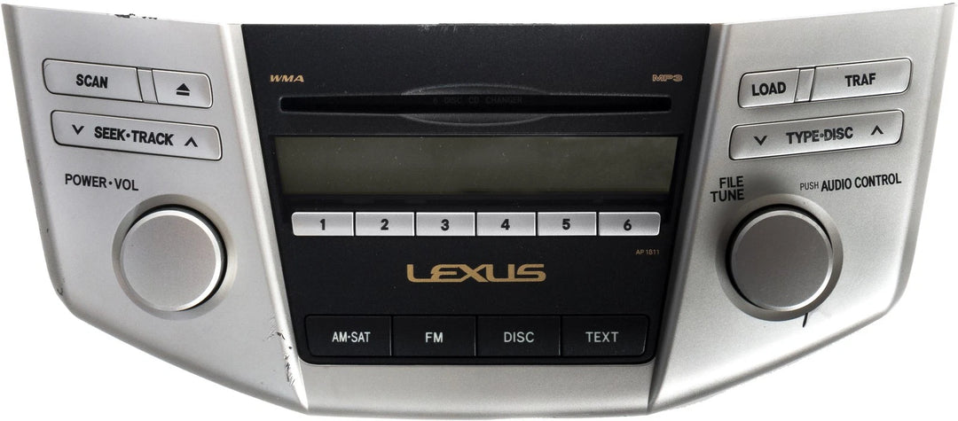 2007-2009 Lexus RX350 OEM AM/FM SAT Radio 6-Disc CD MP3 Player 861200E030 Face AP1811 - product image