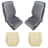 Gray Cloth Front Seat Cover Set with Bottom Foam for 2007-2010 Jeep Wrangler