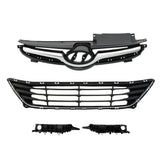 Front Upper and Lower Grille with Bumper Bracket for 2014-2016 Hyundai Elantra