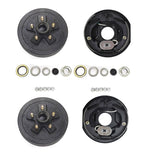Trailer Hub Drum Kit Pair 5 on 4.5 in with 10 x 2-1/4 in Electric Brakes for 3,500 lb Axles