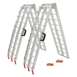 7.5 Ft Aluminum Folding Loading Ramps 2 Pack for UTV ATV Motorcycle Lawn Mower