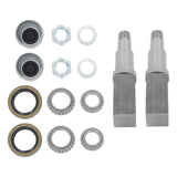 Trailer Hub Kit Pair 5 on 4.5 with 8.25 Inch Square #84 Spindles