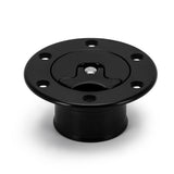 Aircraft Style Pop-Up Fuel Cap with Filler Neck 6-Bolt Flush Mount Black SLYXG01-BK