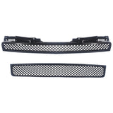 Front Upper and Lower Mesh Grille Set for 2007-2014 Chevrolet Tahoe Suburban