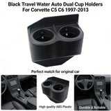 Black Travel Water Auto Dual Cup Holders 16186065 For Corvette C5 C6 1997-2013 – product image