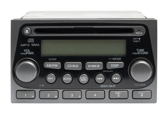 2005 Honda Element AM-FM SiriusXM Radio CD MP3 Player 39101-SCV-A120-M1 Opt 2TW5