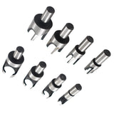 8 Piece Wood Plug Cutter Set Carbon Steel Dowel and Plug Maker
