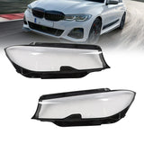 Headlight Lens Cover Pair for 2019-2021 BMW 3 Series G20 G21 63118496149 – product image 2