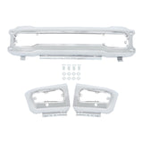 Chrome Split Front Bumper with Sensor Holes for 2023-2024 Ford F-250 F-350 Super Duty