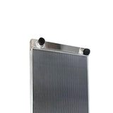 Universal 2-Row Aluminum Racing Radiator 28 x 19 x 3 in, Double Pass Crossflow