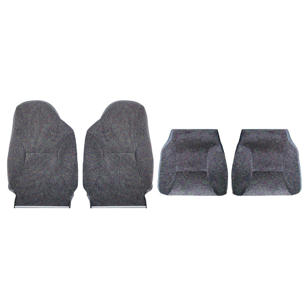 Front Bottom and Back Cloth Seat Cover Set Mist Gray for 1998-2002 Dodge Ram 1500 2500 3500