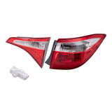 Set of Passenger Side Tail Lights Quarter Mounted &Lid Mounted for 14-16 Corolla 6222-0135RC2 - product image