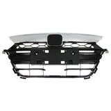 Polished Black Front Upper and Lower Grille for 2018-2019 Honda Accord