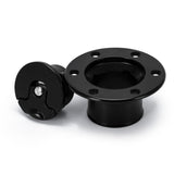 Aircraft Style Pop-Up Fuel Cap with Filler Neck 6-Bolt Flush Mount Black SLYXG01-BK