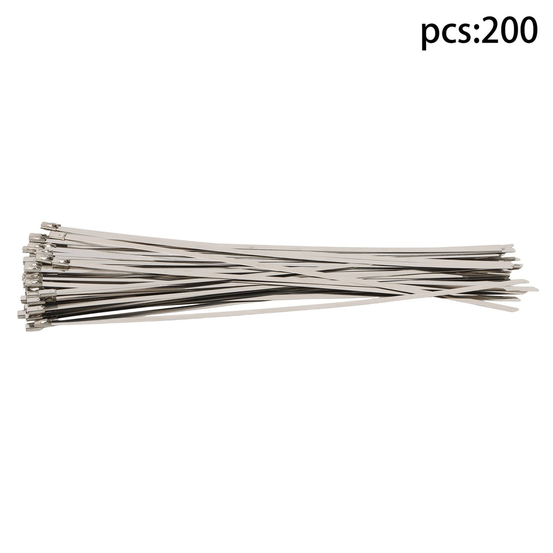 304 Stainless Steel Cable Ties 11.8 Inch 200 Pack 330 lb