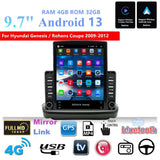 9.7''Android 13 Support Carplay 4GB 32GB Car Stereo GPS For Hyundai Rohens Coupe – product image