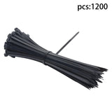 Black Nylon Cable Ties 8 Inch 1200 Pack 65 lb