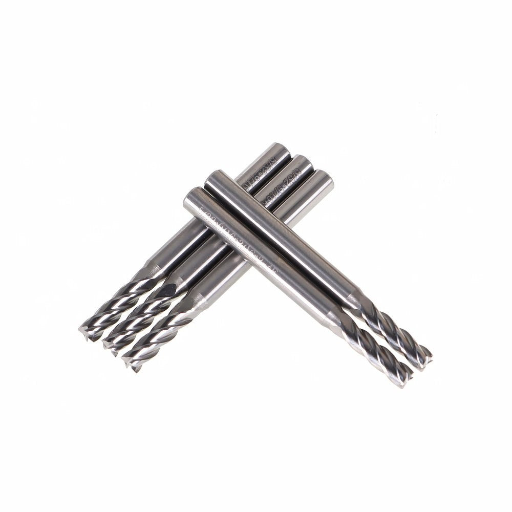 Carbide End Mill 5 Pack 5/32 Inch 4 Flute 2 Inch Overall Length