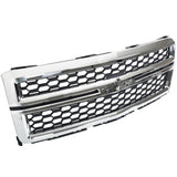 Chrome Honeycomb Front Grille for 2014-2015 Chevrolet Silverado 1500