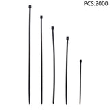 Nylon Cable Ties 2000 Pack Assorted 4 6 8 10 12 Inch