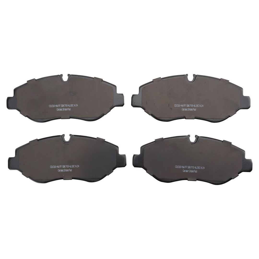 Front and Rear Ceramic Brake Pad Set for Mercedes-Benz, Dodge and Freightliner Sprinter 2500