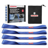 WORKPRO 4-Pack Soft Loop Tie-Down Straps 1.6 x 17 Inch 5000 lb 133828
