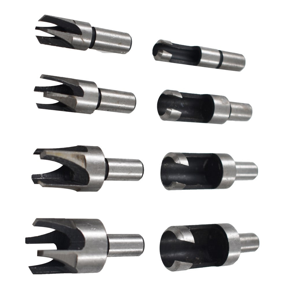 8 Piece Wood Plug Cutter Set Carbon Steel Dowel and Plug Maker