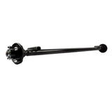 2000 lb Trailer Axle 4 on 4 in 61 in Hub Face 46 in Spring Center with U-Bolt Kit