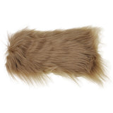 Fur Center Console Armrest Cover Brown Universal
