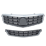 Chrome Front Upper and Lower Grille Set for 2013-2014 Cadillac ATS