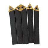 1/2 Inch Indexable Carbide Insert Lathe Turning Tool Holder Kit 5 Piece