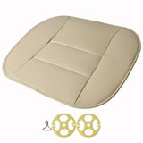 Beige PU Leather Front Seat Cushion Cover Universal