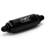 100 Micron Inline Fuel Filter with -6AN and -8AN Fittings 5565