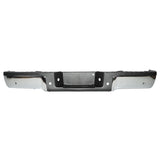 Chrome Rear Step Bumper with Sensor Holes for 2009-2014 Ford F-150 Styleside