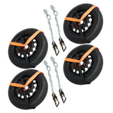 2 Inch x 96 Inch Car Tie Down Straps 4 Pack with Chain Anchors 3300 Lbs