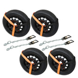 2 Inch x 96 Inch Car Tie Down Straps 4 Pack with Chain Anchors 3300 Lbs