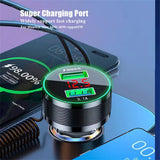 Car USB 150W Fast Charge with Cable 3 in 1 Adapter For iPhone Pro max 12 11 – product image