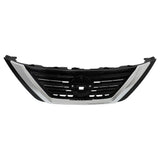 Chrome and Black Front Upper Grille for 2016-2018 Nissan Altima