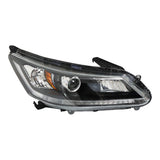 Right Halogen Headlight Black for 2013-2015 Honda Accord Sedan 33100T2AA01