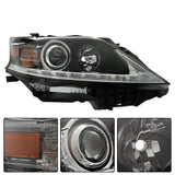 Black Headlight Pair for 2013-2015 Lexus RX350 RX450h 81170-0E160 81130-0E160