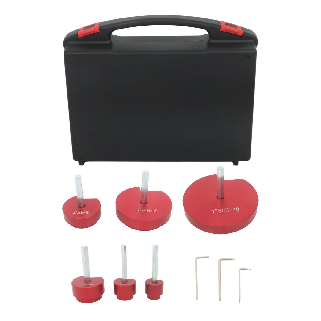 PVC Pipe Reamer Kit 6 Piece 0.75 to 4 Inch for 1/2 Inch Drills