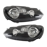 Halogen Headlight Pair for 2010-2014 Volkswagen Golf GTI Jetta SportWagen 5K0941005C