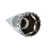 Chrome Spiked Semi Truck Axle Hub Cover Kit 33 mm Front and Rear